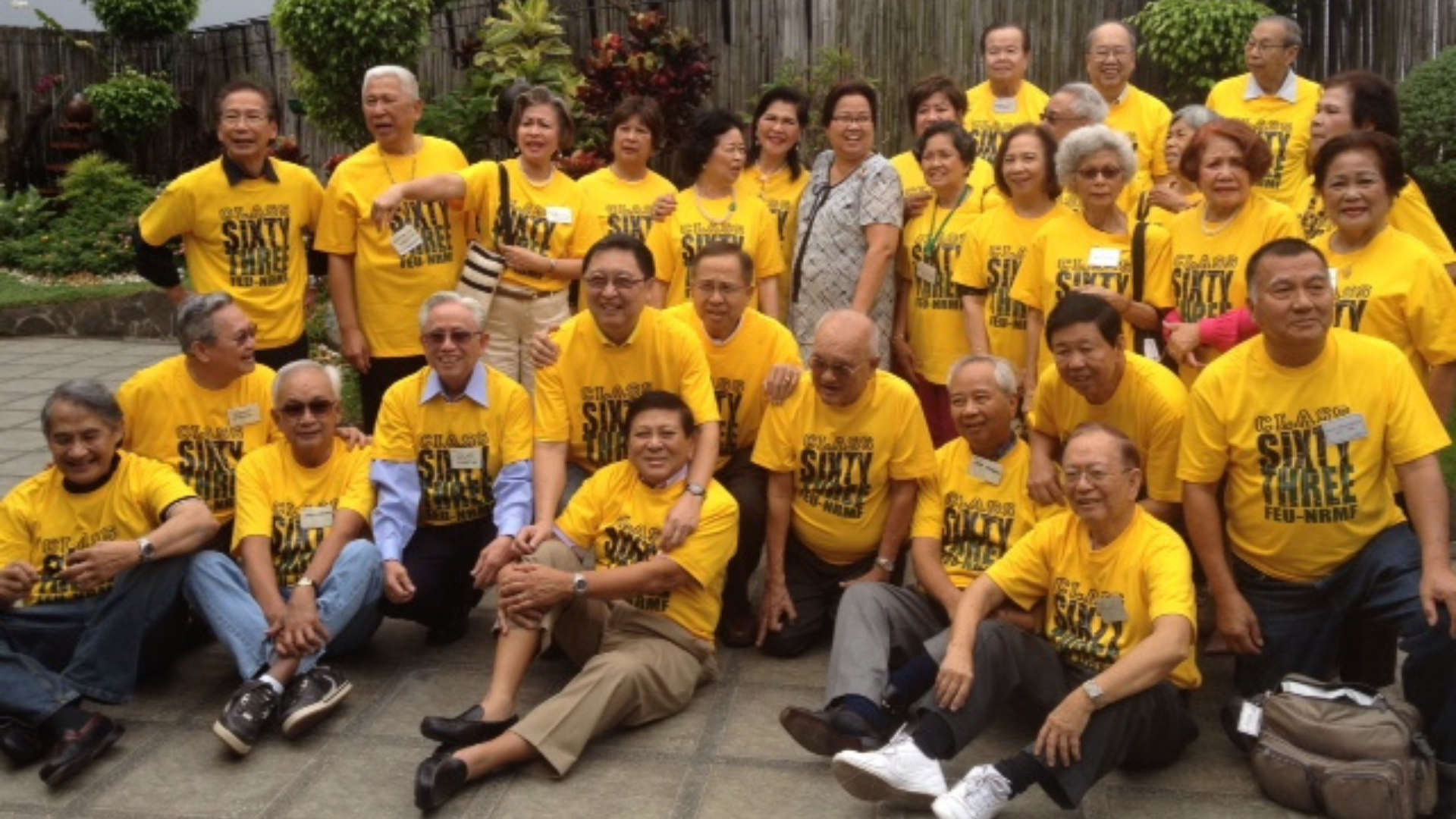 Members of Class ’63, the 2013 Golden Jubilarians, Pose for Group Photo Souvenir